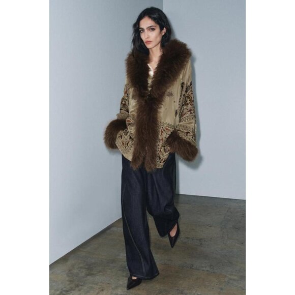 ZARA EMBROIDERED KIMONO ZW COLLECTION LIMITED EDITION - Picture 1 of 8